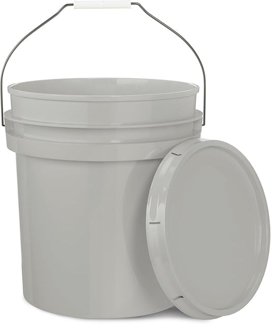 5-Gallon Grey Bucket Pail Container by EconoHome