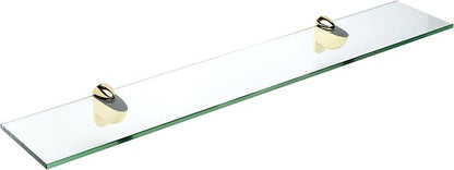 Spancraft Glass H-10x48-Brass Heron Glass Shelf by Spancraft