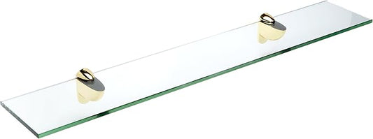 Spancraft Glass H-10x48-Brass Heron Glass Shelf by Spancraft