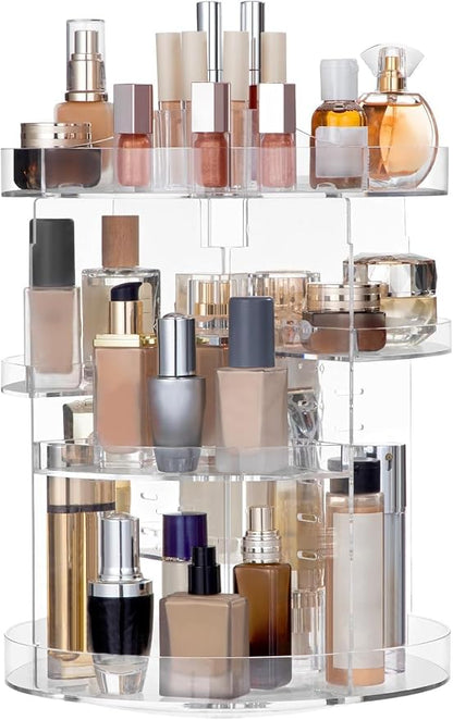 HBlife 360 Rotating Makeup Organizer Plus Size Adjustable Carousel Large by HBlife