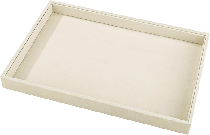Mornajina 13.8" x 9.5" Velvet Jewelry Tray Jewelry Display Tray, Stackable by Mornajina