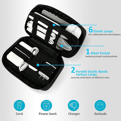 GOX Cable Organizer Travel Bag, Water Resistant Electronic Accessories Case - Image 4