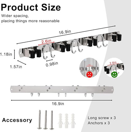 Mop Broom Holder Wall Mount - Image 3