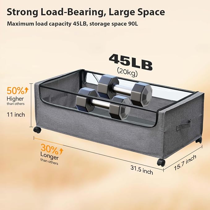 FOUCSSOMEI Under Bed Storage - Image 6