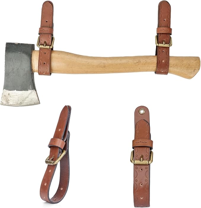 Tourbon Leather Wall Hanging Straps, Buckle Closure by Tourbn