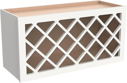 Origami Solid Wood RTA Wine Bottle Rack Wall Cabinet - Image 5