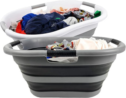 SAMMART 40L Collapsible Plastic Laundry Basket by SAMMART
