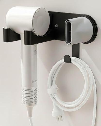 Hair Dryer Holder Wall Mounted, Hair Dryer Organizer Self Adhesive Compatible by Chochoyah