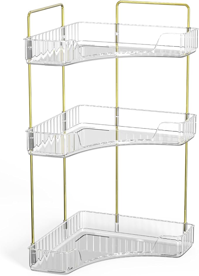 Webetop Corner Bathroom Counter Organizer 3 Tier Bathroom Countertop Organizers - Image 9