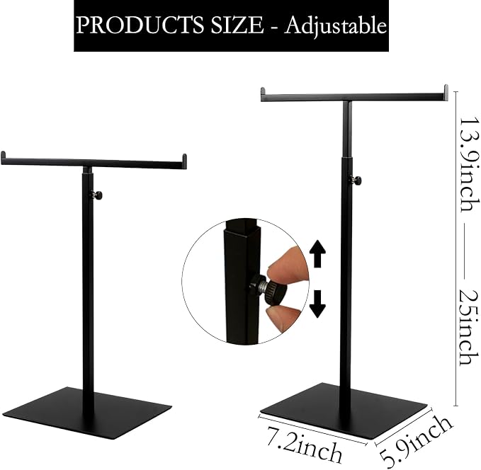 Display Stand Stainless Steel Jewelry Towers Bag Stand Tabletop Double Hook - Image 2