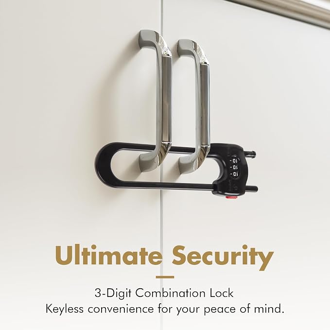 4 Pack Cabinet Locks Baby Proofing Upgrade Child Proof Cabinet Lock Adjustable - Image 5