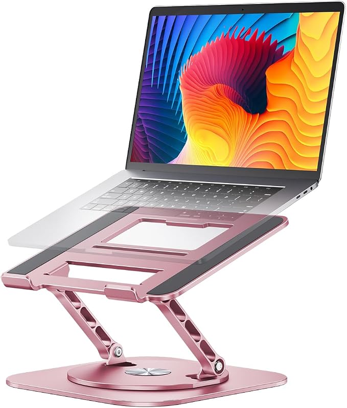 Adjustable Laptop Stand with 360 Rotating Base, Computer Stand by Aoevi