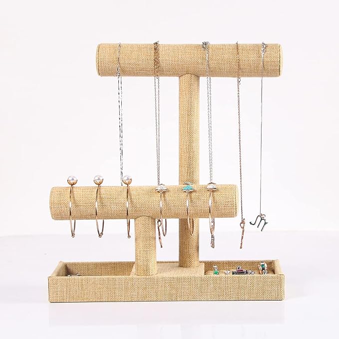 Coward 2 Tier Necklace Bracelet Holder Organizer - Image 2