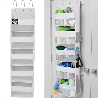 GORILLA GRIP Over The Door Organizer Storage, 5 Deep Hanging Shelves, Holds by Unknown