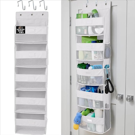 GORILLA GRIP Over The Door Organizer Storage, 5 Deep Hanging Shelves, Holds by Unknown