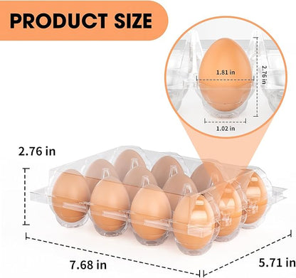 180 Pack Egg Cartons Cheap Bulk 12 Count Clear Plastic Egg Containers - Image 2