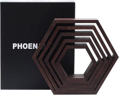 Hexagon Shelves, Floating Wall Shelf, Honeycomb Octagon Cube Shelves Wood | - Image 7