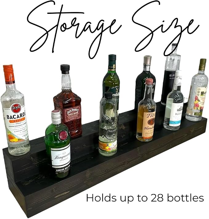 2 Tiered Counterop Liquor Bottle Display Shelf - Image 5