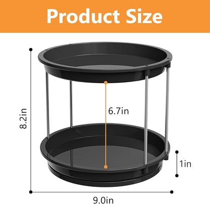 360 Rotating Makeup Organizer for Vanity, 2 Tier Cologne Organizer for Men - Image 3