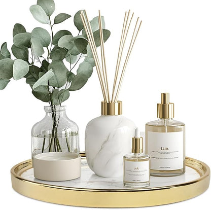 Vanity Perfume Round Decorative Storage Tray by Decor+Trends
