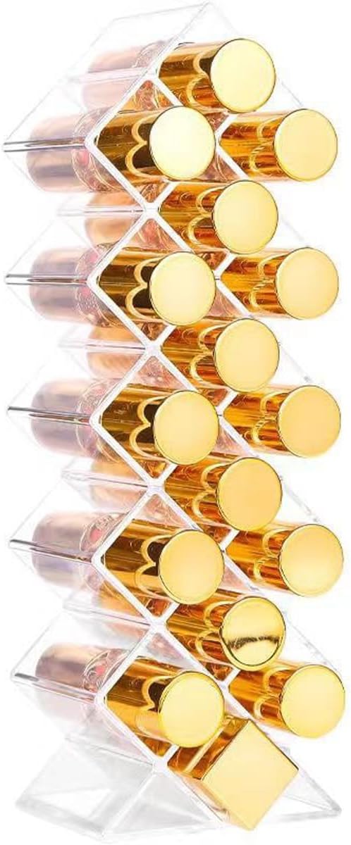 WECHENG Clear Plastic Acrylic Lipstick Organizer - Image 3