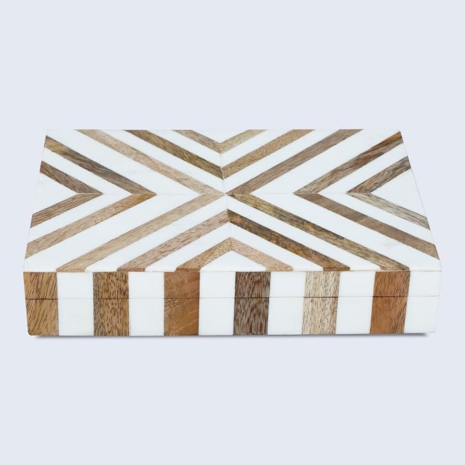 Handicrafts Home White Decorative Storage Box - Image 4