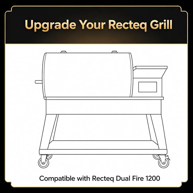QuliMetal Front Shelf for Recteq Deck Boss 800, Folding Front Grill Table - Image 3