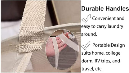 Larpur Popup Mesh Laundry Basket, Collapsible and Portable Clothes Washing - Image 4