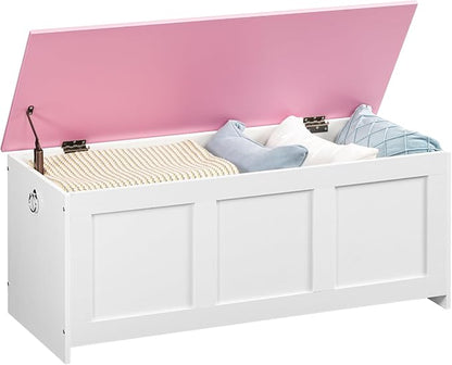 HOOBRO Storage Bench, 39.3" Retro Wooden Storage Chest, Wooden Storage Trunk - Image 6