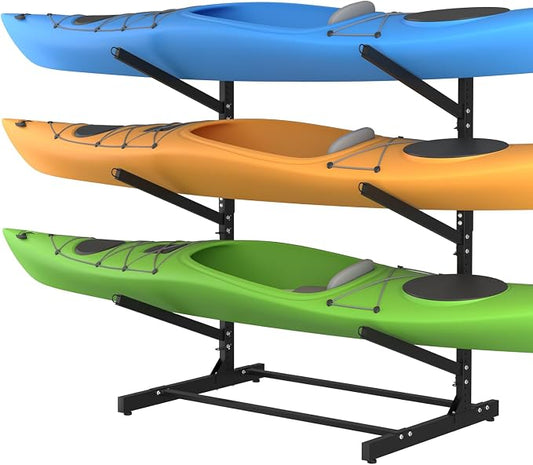Adjustable Kayak Storage Rack, Freestanding Sup Storage Stand, Weatherproof by TPHUC