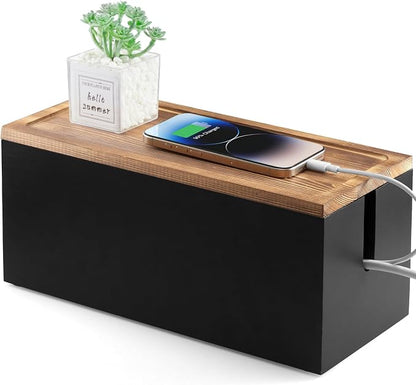 Wood Cable Management Box by Unknown