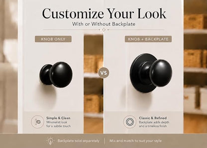 trust4care 2-Pack Extra Large Matt Black Bifold Closet Door Knobs - Image 6