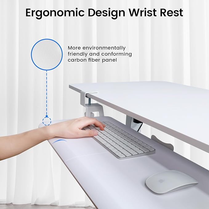 NearHub Large Keyboard Tray Under Desk Slide Out - Image 5