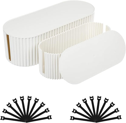 FABROK 2 Pack Cable Management Box, Cord Organizer Box by FABROK