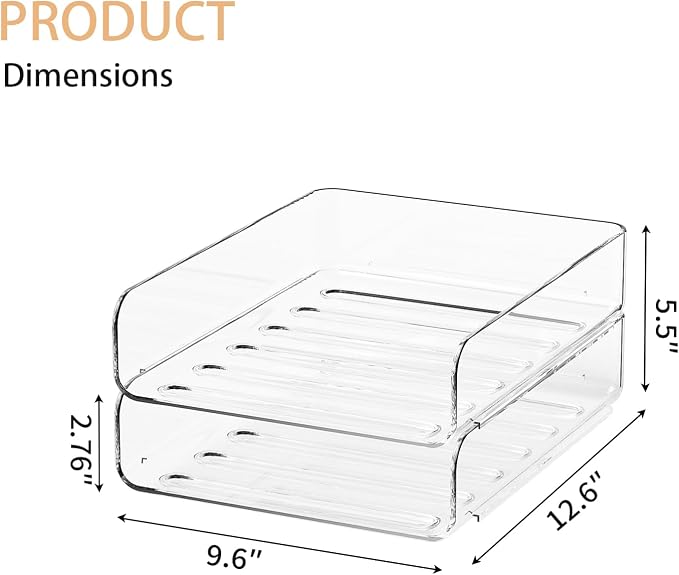 2-Tier Acrylic Paper Tray Organizer - Image 5