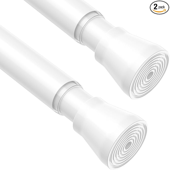 2 Pack Spring Tension Rod, Adjustable 18-26 Inch No Drill, Fits Windows Kitchen by ZipGloTensionRod