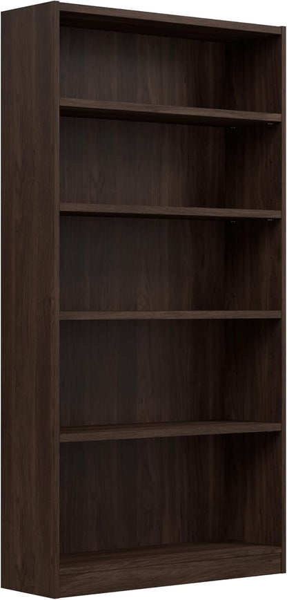 Bush Furniture Universal Tall 5 Shelf Bookcase in Black Walnut, Vertical by BushHome