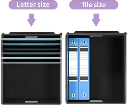 File Organizer Box with Lids, Collapsible File Folder Organizer | File Box with - Image 4