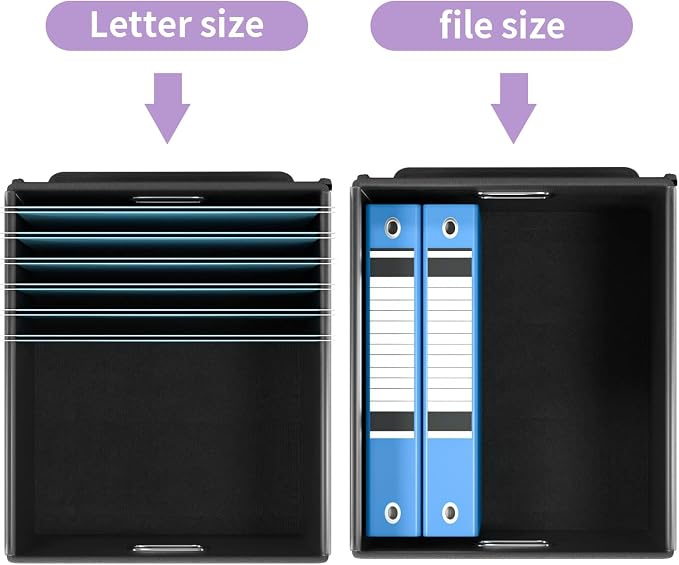 File Organizer Box with Lids, Collapsible File Folder Organizer | File Box with - Image 3