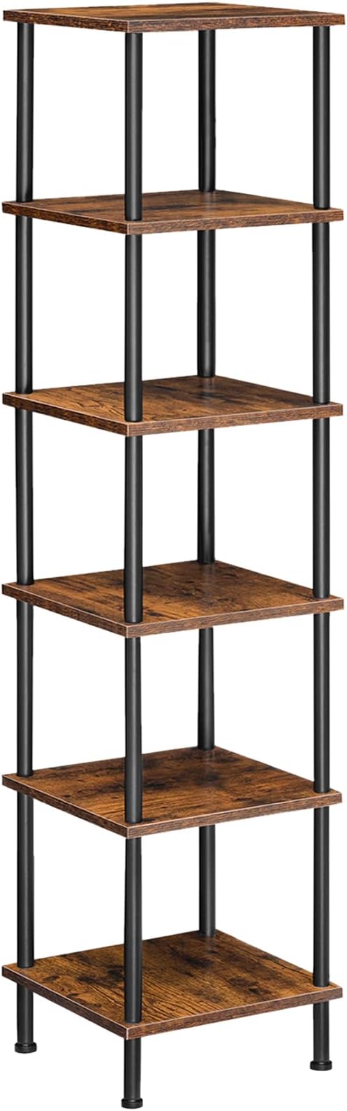 HOOBRO 6-Tier Corner Shelf, Corner Square Rack Display Shelf, Tall Storage Rack by HOOBRO