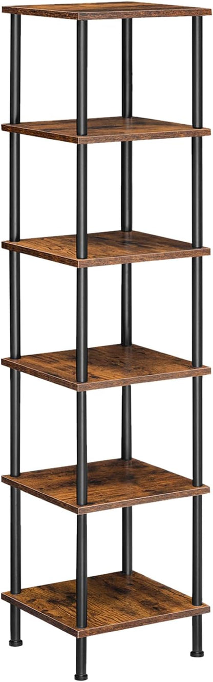 HOOBRO 6-Tier Corner Shelf, Corner Square Rack Display Shelf, Tall Storage Rack by HOOBRO