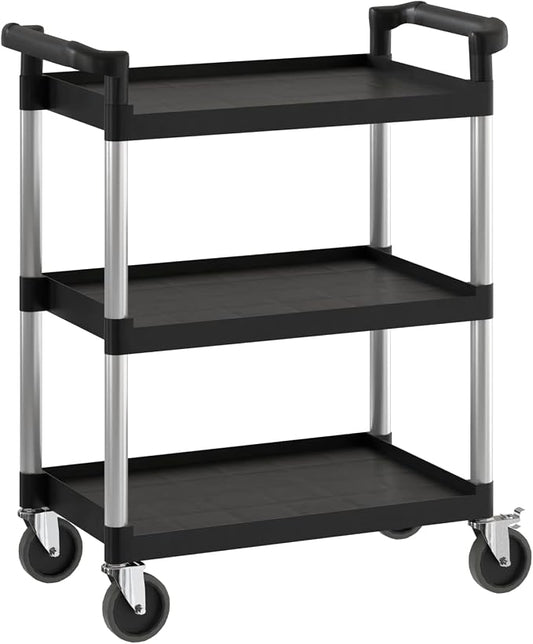 Black Utility/Bussing Cart by Krollen+Industrial