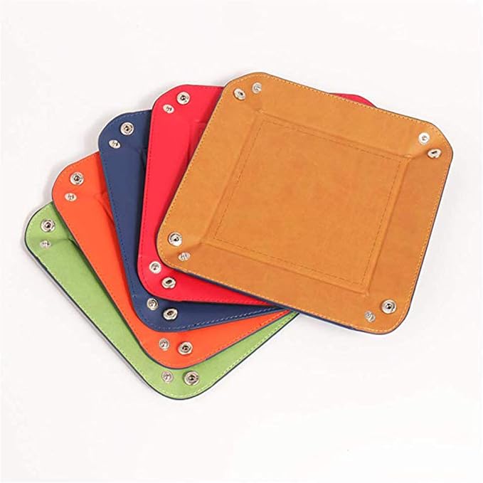 siduater Valet Tray Desktop Storage Organizer, Vegan Leather Catchall Tray - Image 8