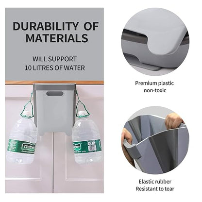 Hanging Collapsible Trash Can - 9L Wall Mounted Foldable Waste Bin - Image 4