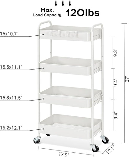 TOOLF 4-Tier Rolling Cart - Image 7