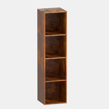 4 Cube Storage Organizer, 4 Tier Cube Bookcase Freestanding Storage Display by VAFHYLLIS