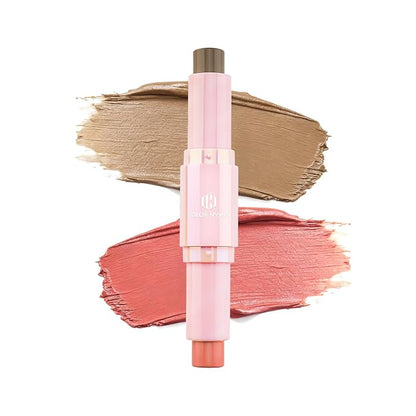 Color Nymph Cream Blush Contour Stick, Double-end Makeup Stick Multiuse Blush - Image 9