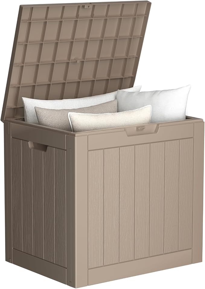Vixzen 30 Gallon Deck Boxes Outdoor Waterproof, Lockable Storage Box by Vixzen