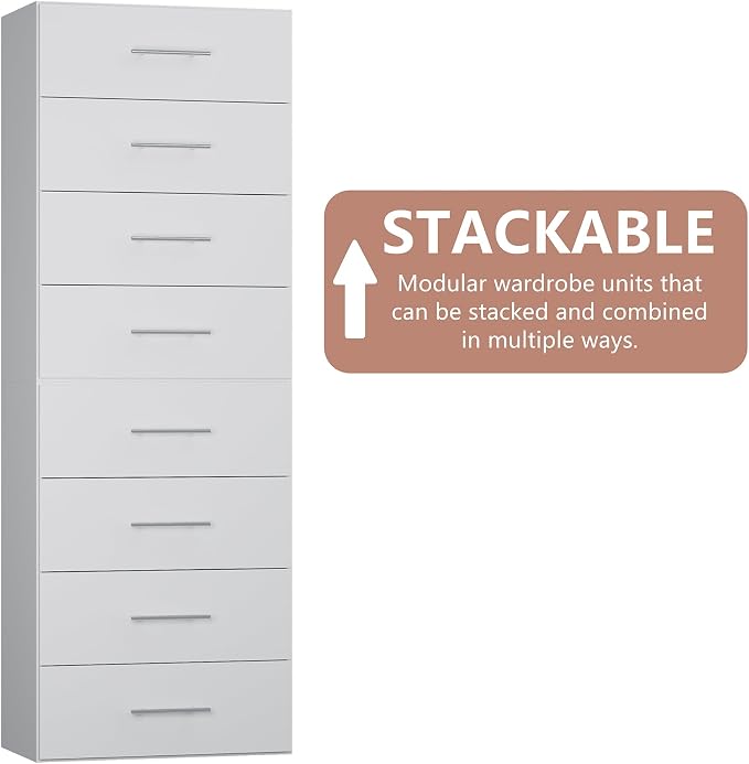 4-Drawer Stackable Storage Organizer Unit - Image 5