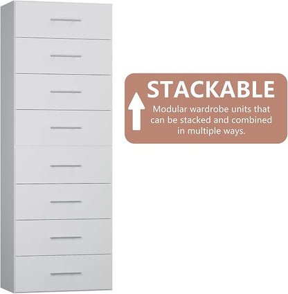 4-Drawer Stackable Storage Organizer Unit - Image 5